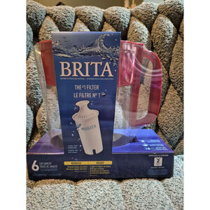 Brita Red Clear 6-Cup Water Filter Pitcher One Size